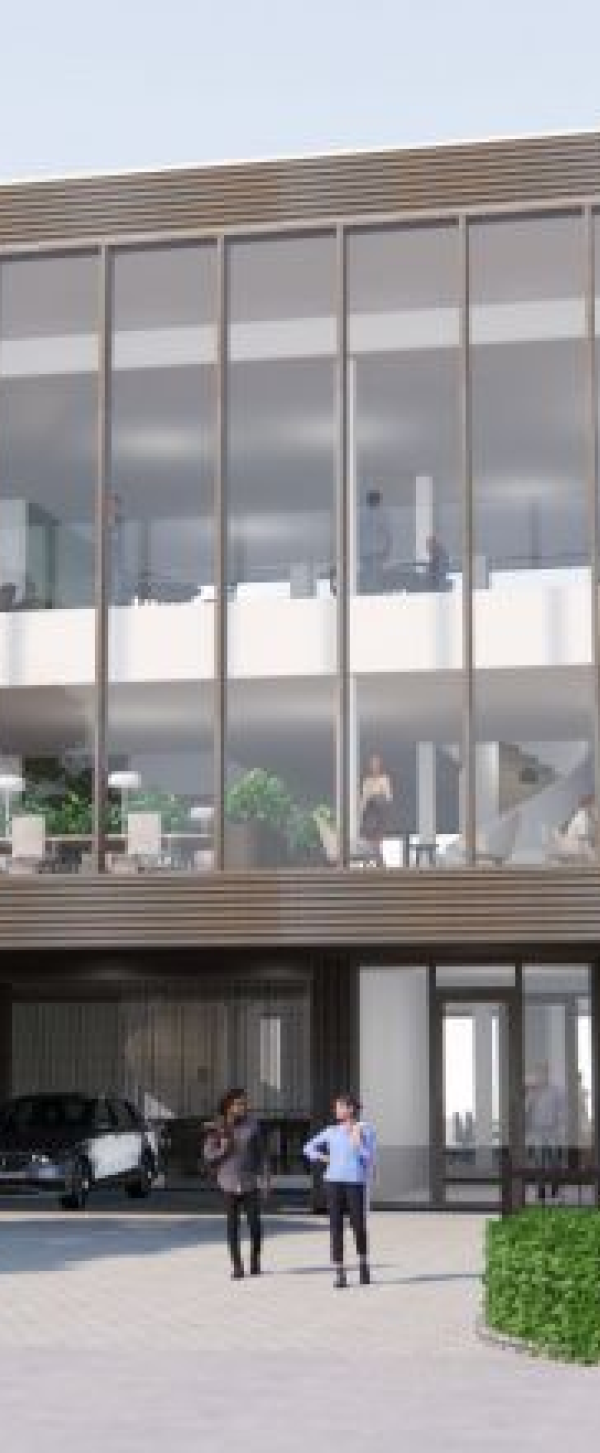 Buitenkant van het nieuwe Vega gebouw