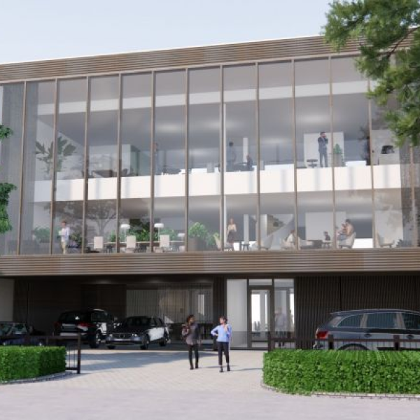 Buitenkant van het nieuwe Vega gebouw